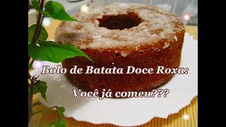 Bolo de Batata Doce Roxa Crua com Coco Sem Glúten e Lactose de Liquidificador [upl. by Sothena]