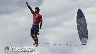 Gabriel Medina delivers ICONIC moment with a gorgeous barrel ride  Paris Olympics  NBC Sports [upl. by Seluj]