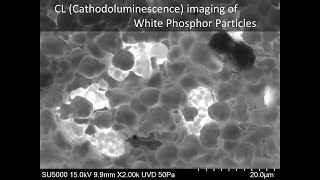 Materials CL Cathodoluminescence imaging of White Phosphor Particles [upl. by Gault]