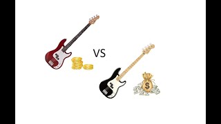 Cheap Bass Vs Expensive Bass Gear4music LA Bass Vs Fender PBass MN Sound Test [upl. by Havstad306]