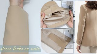 Sewing Tips  How to make a suit sleeve slit with lining  First method of sewing [upl. by Annoel]