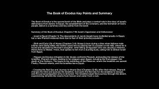 Exodus Bible Book Summary [upl. by Fredek]