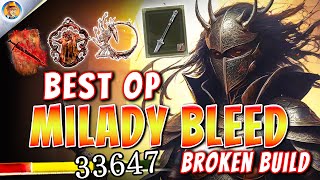 This BEST Milady Bleed Build is BUSTED amp OP  Elden Ring DLC Build Guide [upl. by Anilrahc]