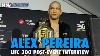 Alex Pereira Reacts to Tom Aspinalls Cryptic Post Explains Celebration After Knockout  UFC 300 [upl. by Kolnick]