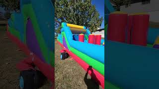 Halloween Party setup 40ft Obstacle Course [upl. by Suoivatnom231]