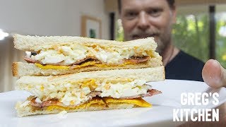 BACON AND EGGMAYO SANDWICH  Gregs Kitchen [upl. by Shields335]