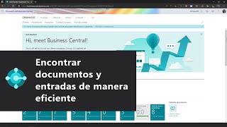 Encontrar documentos y entradas de manera eficiente  Business central wave 1 2022 [upl. by Strait]