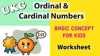 Ordinal Numbers 110 for Kids  Cardinal Numbers  ukg maths worksheet  RKistic [upl. by Ilanos]