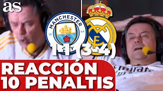 PENALTIS MANCHESTER CITY  REAL MADRID RONCERO Tanda completa locura y euforia [upl. by Payton579]