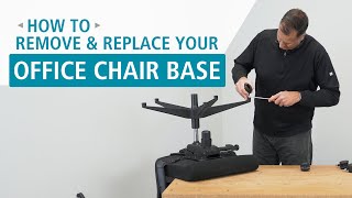 How to Remove amp Replace a Five Star Office Chair Base [upl. by Atimad]