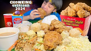 CHOWKING OVERLOAD 2024 MUKBANG Chicken Siomai Chow fan Family Pan Pancit Canton Halohalo atbp [upl. by Bloom]