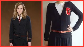 DIY Do it yourself Harry Potter Hogwarts sweater uniform for halloween [upl. by Carrew]