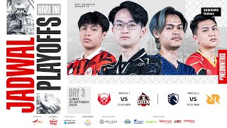 🔴 LIVE  MPL ID S14  Playoffs Hari 3  Bahasa Indonesia [upl. by Annaerb]