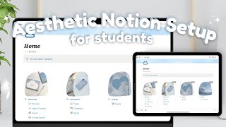 AESTHETIC NOTION SETUP FOR STUDENTS l Notion Setup Tutorial  free template [upl. by Nesmat]