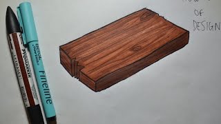 How to draw wood in seconds   How 2S Of Design [upl. by Atsyrc]