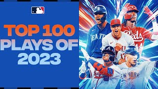 The Top 100 Plays of 2023  MLB Highlights [upl. by Pearle]