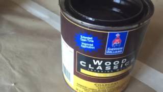 Staining Exterior Front Door Sherwin Williams Wood Classics Ranch Oak [upl. by Myrtle568]