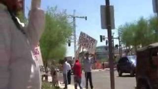 Protests at Wells Fargo Building  Phoenix AZ Sep 2 amp 5 2008 [upl. by Lisab]