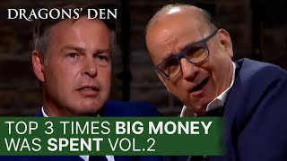 Top 3 Times Entrepreneurs Spent A Huge Amount On Their Business  Vol 2 COMPILATION  Dragons Den [upl. by Odrareve]