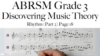 ABRSM Discovering Music Theory Grade 3 Rhythm Part 2 Page 18 with Sharon Bill [upl. by Kiryt]