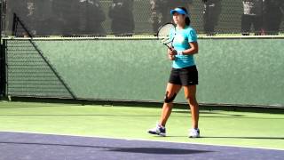 Li Na Practicing Groundstrokes 2012 BNP Paribas Open [upl. by Aigneis]