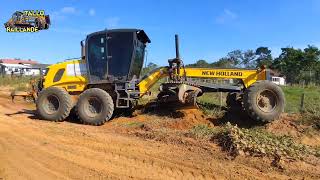 Motoniveladoras trabalhando Caterpillar 140k New Holland Rg140b patrolamento estradas vicinais [upl. by Cynthia563]