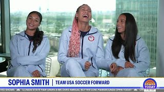 Mallory Swanson Trinity Rodman amp Sophia Smith USWNT Today Show Interview Aug 8 2024 [upl. by Myrilla984]