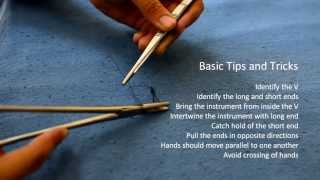 Basic Knotting and Suturing Using a Needle Holder [upl. by Olaznog]