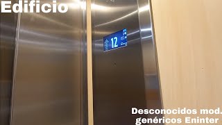 Ascensores desconocidos mod genéricos Eninter eléctricos los 6070 en un edificio Oviedo España [upl. by Nitnelav]