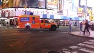 NYC EMS  St Lukes Roosevelt Ambulance Responding Times Square [upl. by Aitnom]