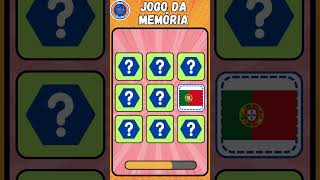 JOGO DA MEMÓRIA COM BANDEIRAS JogoDaMemória quizjogodamemória [upl. by Olram417]