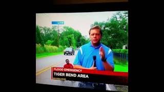 Little Kid Dances Behind Reporter in Baton Rouge Louisiana [upl. by Grindlay575]