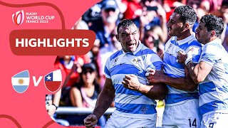 100 cap Sanchez stars in South American clash  Argentina v Chile  Rugby World Cup 2023 Highlights [upl. by Ahsyia851]