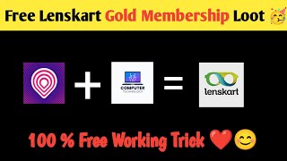 New Lenskart Trick Free Gold Membership 😱❤️  New Earning App Today [upl. by Rolyt]