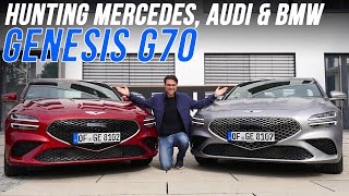 2022 Genesis G70 driving REVIEW  strong competitor to CClass and 3Series [upl. by Wane]