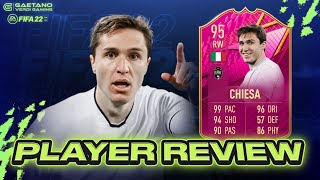 FEDERICO CHIESA 95  Lohnt sich die SBC  FIFA 22 Player Review [upl. by Laspisa]