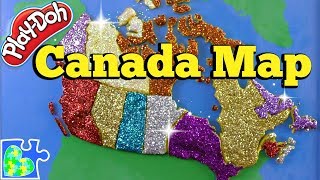 Map of CANADA for Kids Part 1  Learn the Canadian Provinces with a PlayDoh Puzzle [upl. by Sualokcin879]