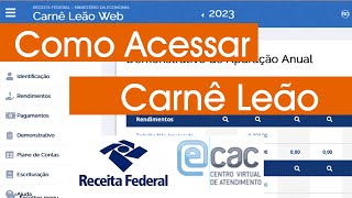 Como Fazer o Carnê Leão da Receita Federal  Passo a passo [upl. by Darrel279]