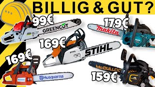 BILLIGE KETTENSÄGEN IM VERGLEICH  LOHNEN MARKEN wie STIHL amp HUSQVARNA  WERKZEUG NEWS 194 [upl. by Ameyn]