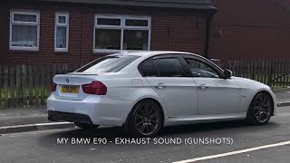 My bmw e90 exhaust sound POPSBURBLES [upl. by Shir648]