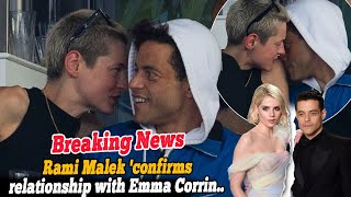 Rami Malek confirms relationship with Emma Corrin as they are spotted kissing following a string [upl. by Bonar]