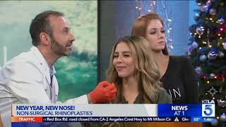 Cosmetic Surgeon Demonstrates NonSurgical Nose Job [upl. by Enened]