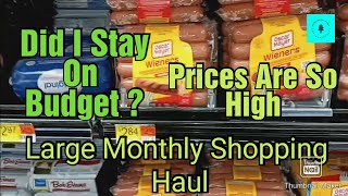 LARGE MONTHLY WALMART BUDGET HAUL WITH PRICES Come Shop With Me [upl. by Sholley]