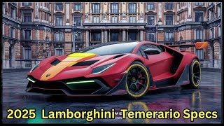 First Look 2025 Lamborghini Temerario Specs 🏎️ [upl. by Jeritah]