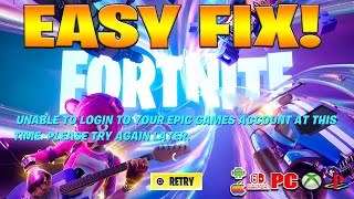 How to fix Unable to login to Fortnite servers Please Try Again Later PSXboxPCSWITCH [upl. by Halli165]