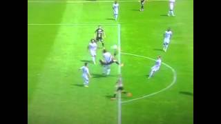 Lokeren  Zulte Waregem21 Junior Dutra amazing bicycle goal 3082014 [upl. by Enileuqcaj]