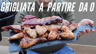 grigliata di carne  a partire da zero  come fare una grigliata perfetta  barbecue  kettle  BBQ [upl. by Hotchkiss427]