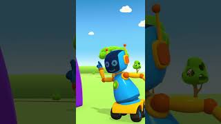 Leo the truck amp robots color the rainbow arch Learn colors with cartoons for kids shorts colors [upl. by Lierbag]