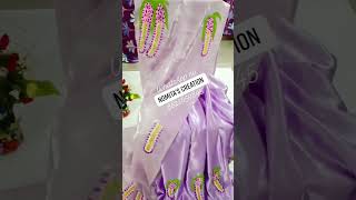 Ribbon embroidery Customized Order handwork mekhelachadar customized orderwork [upl. by Caines]