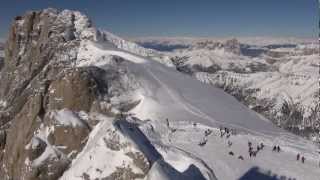 Italy  Sella Ronda 2012  Skiing  03 Marmolada Mountain  Summit View  Part 2 [upl. by Kissel]